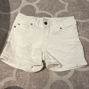 Bonpoint White Jean Shorts, Adjustable Waist, Size 10A